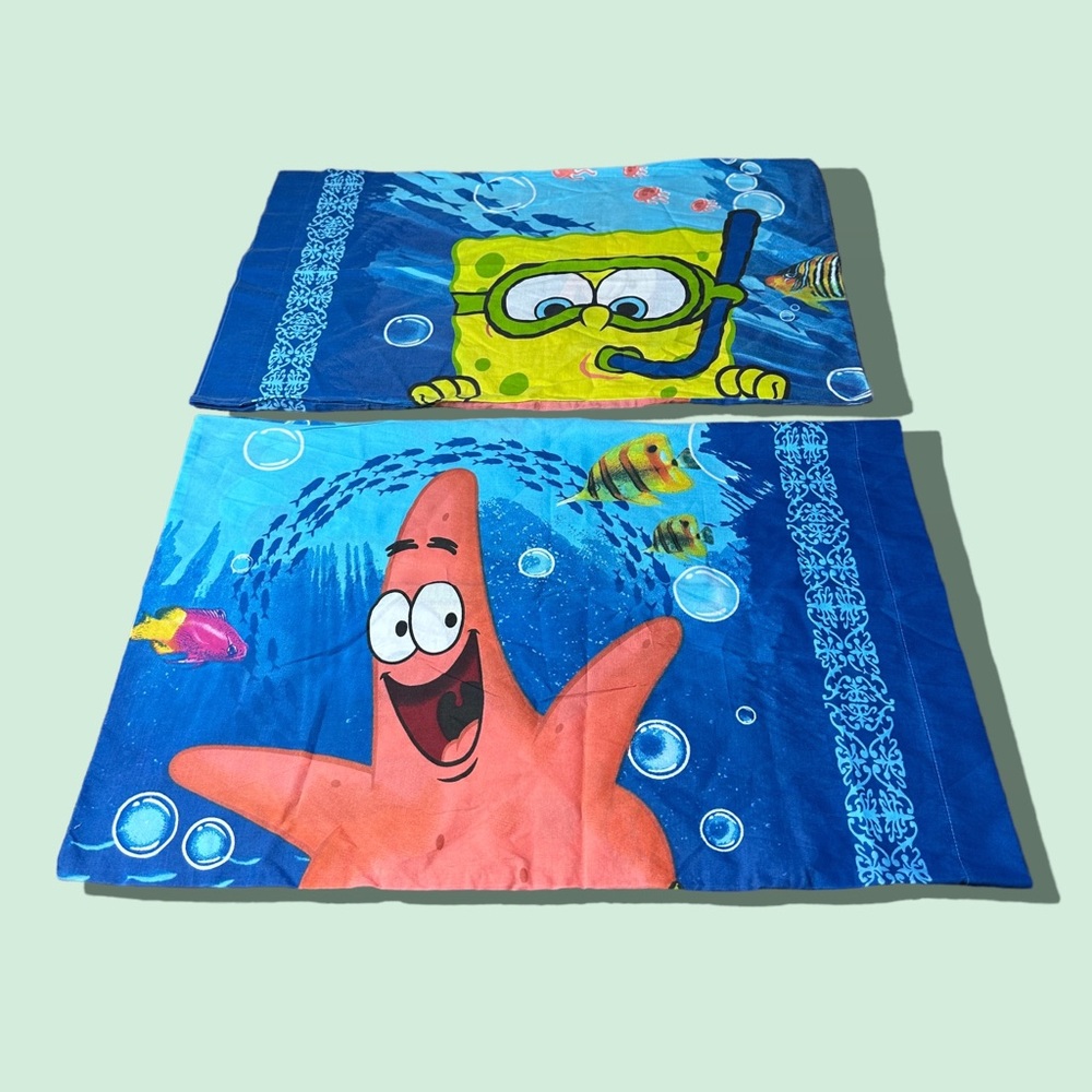 Set Of Two Nickelodeon SpongeBob And Patrick Under The Sea Standard Pillow Cases